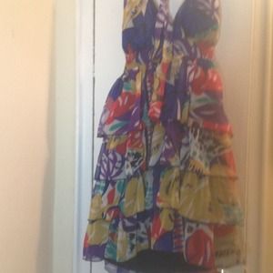 Colorful chiffon dress