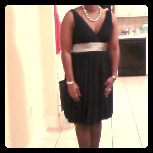 Black and silver party dress