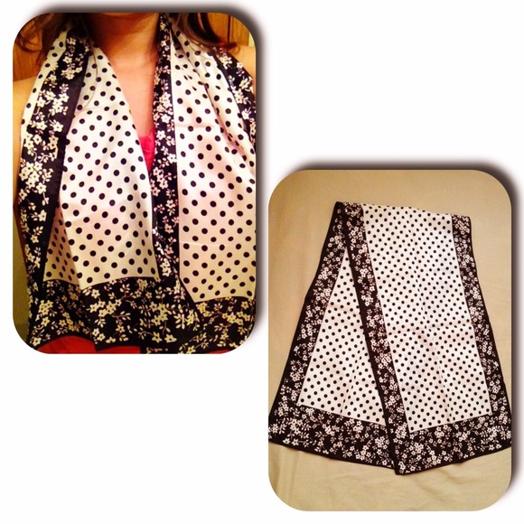 Polka dot scarf.