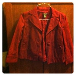 Red 3/4 Sleeve Blazer