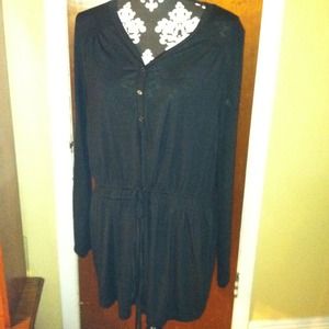 Sheer black tunic/cover up