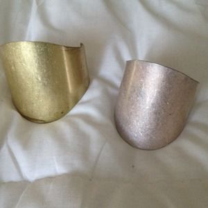 Gold and silver cuffs