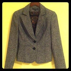 Express Grey Pattern Blazer