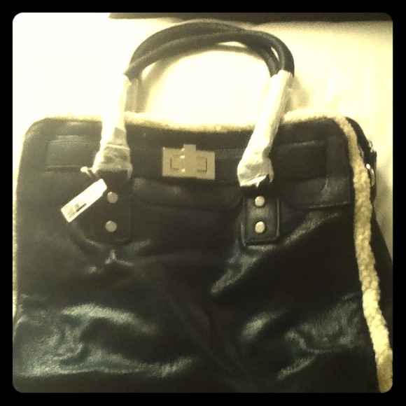 Black winter handbag