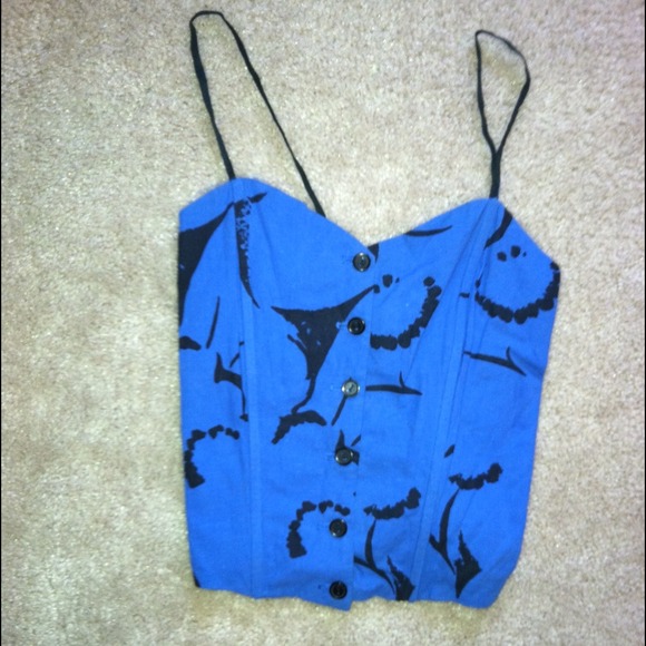 Blue bustier