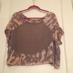 Oversized Tie-dye Cropped Tee