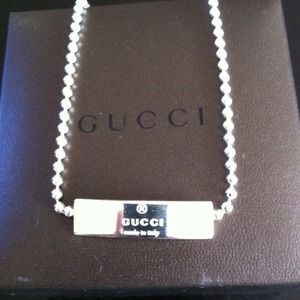 Gucci sterling silver ID choker or bracelet