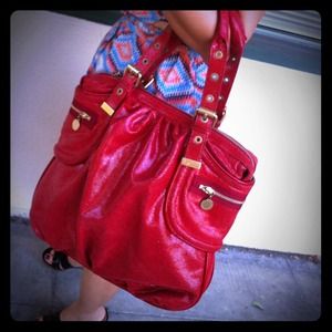 Stella McCartney red leather handbag