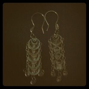 Silver earrings. Delicate pattern!