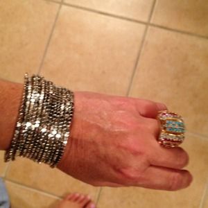 One piece spiral silver bracelet. New