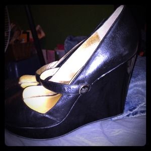 Authentic Coach Peeptoe Wedges