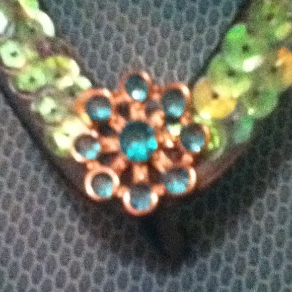 Turquoise heeled flops (8M) - Picture 2 of 2