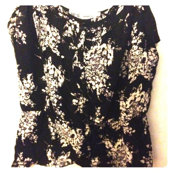 Reduced! Black floral tank top