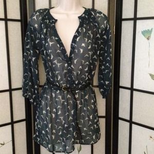 ⚡reserved for @alecia ⚡Sheer Turquoise Top