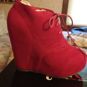 Fushia wedge ankle boots! There HOTT!