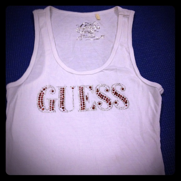 **SOLD**Guess White Beater Sz S