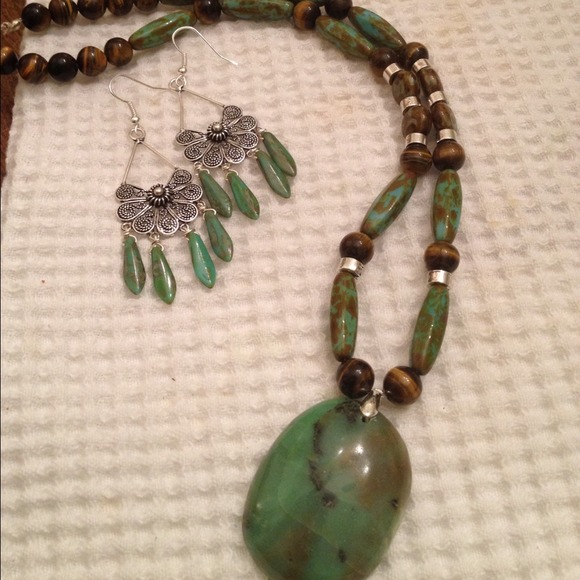 Turquoise & Tigers eye set