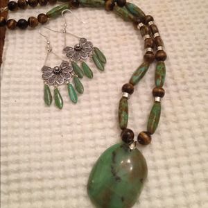 Turquoise & Tigers eye set