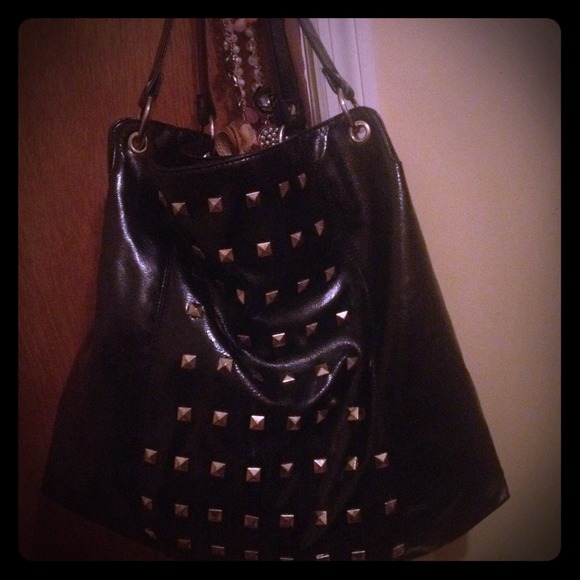 Black bag with gold studs