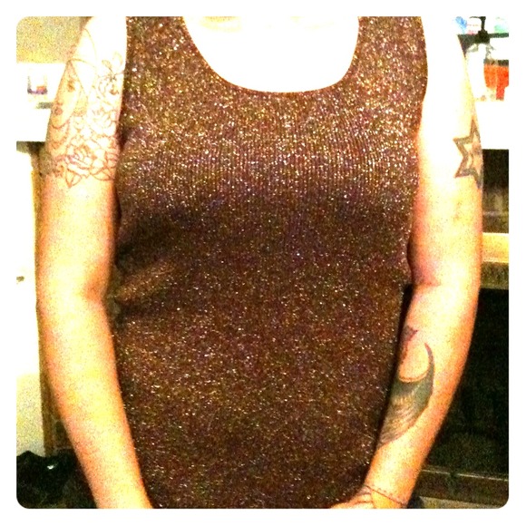 Glittery bronze tank
