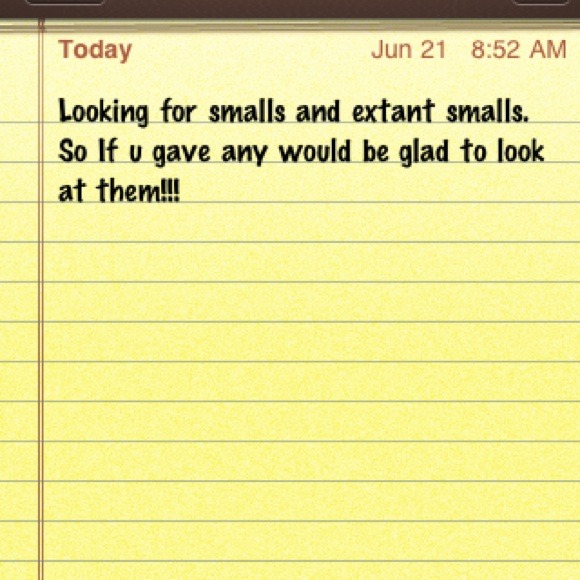 Looking for smalls and extra smalls