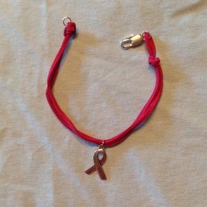 Pink Suede Charm bracelet