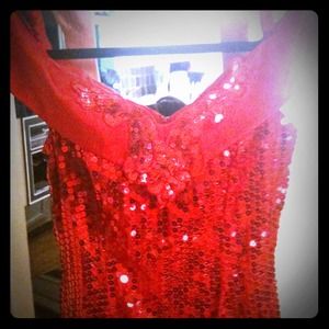 Beautiful flowing Red sequin Halloween costume