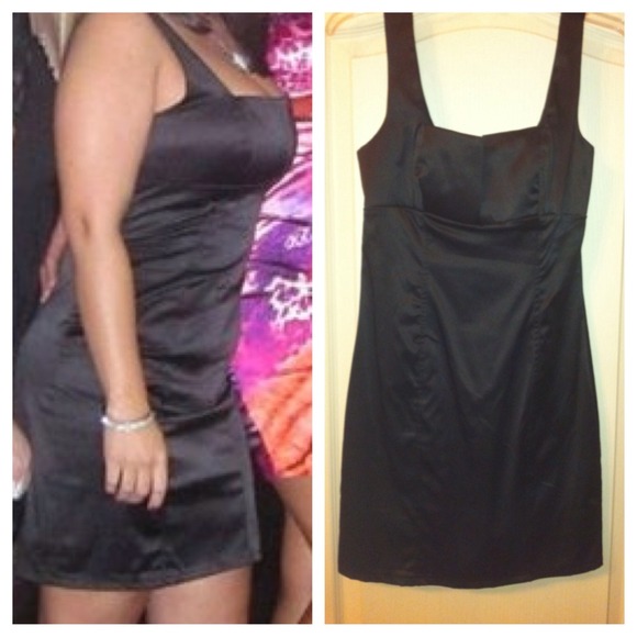 Black satin dress, size 7, worn once