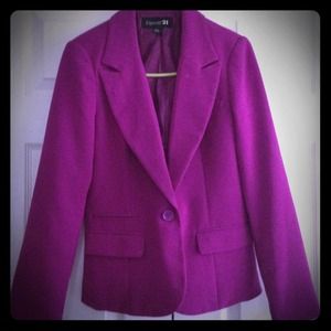 Plum Blazer small bleach stain on collar