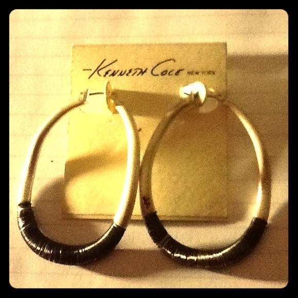 Kenneth Cole large hoop and wire Earrings ...Cool