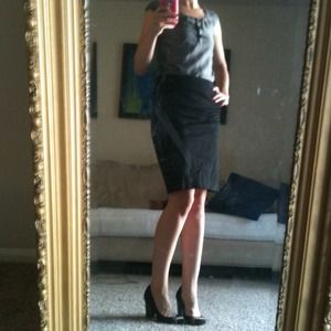 SOLD Grey Silk Blend Blouse from H&M