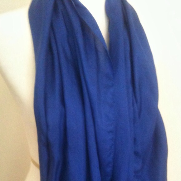 Cobalt Blue Silk Scarf