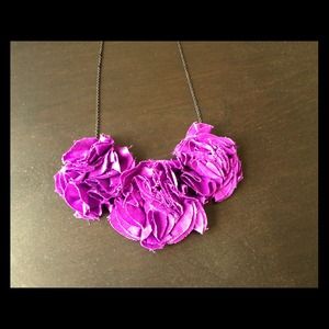 *Reserved*handmade purpleflower statement necklace