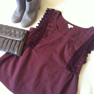 Odille Tops - Adorable Odille Burgundy Top Odille Tops - Adorable Odille Burgundy Top
