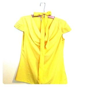 Modern feminine lemon yellow blouse
