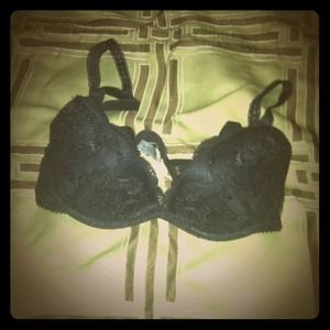 Adorable black push up bra
