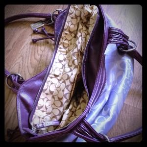 Purple coach purse... Perfect condition