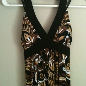 Connected Apparel Halter Top Dress