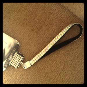 Rhinestones iPhone lanyard ! & headphone plug !