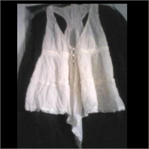 {•}Beige Top//baby doll style vest -x-nvr worn-x-