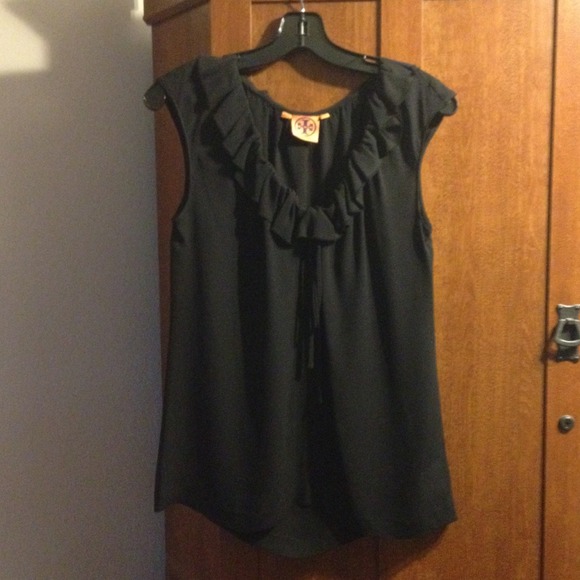 "Reserved" Tory Burch 100% silk shell tank, sheer.