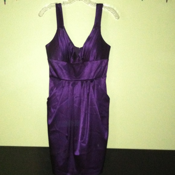 LOWEST PRICE! Purple satin cocktail dress.