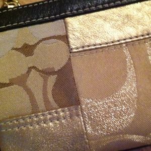 Metallic Coach Wristlet