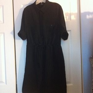 💢SOLD💢 Black safari style dress
