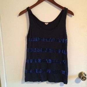 ReservedJ crew size M blue sequins top & ombré top