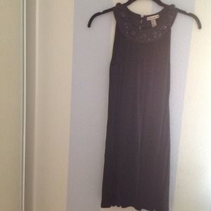 💋Black dress with beading neckline💋