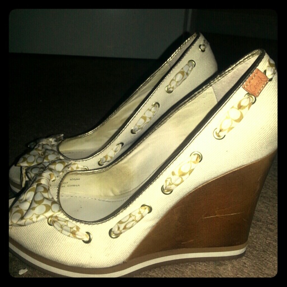Coach Shoes - Coach Thalia wedges.