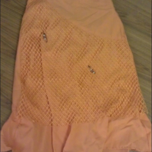 An orange boho skirt