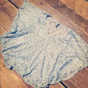 twentyone Tops - Flutter Sleeve Lace Top twentyone Tops - Flutter Sleeve Lace Top
