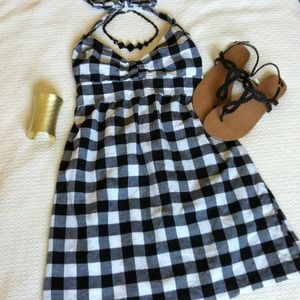 Dresses & Skirts - Black & White Checked Summer Dress Dresses & Skirts - Black & White Checked Summer Dress